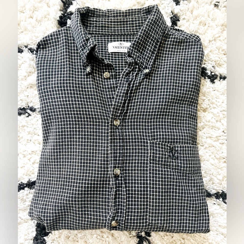 Valentino Sea-Son Mens button Down Shirt Size 40